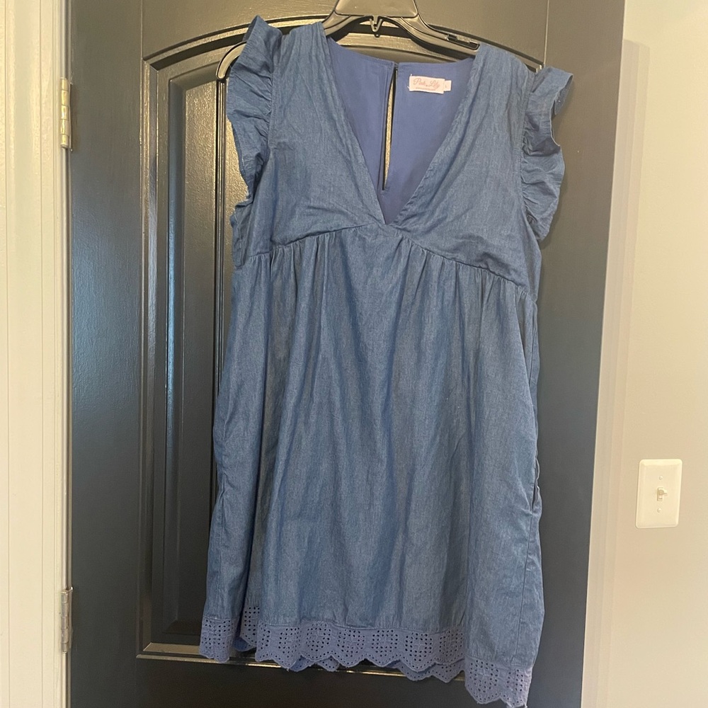 Pink Lily Demi like dress that has short underneath.